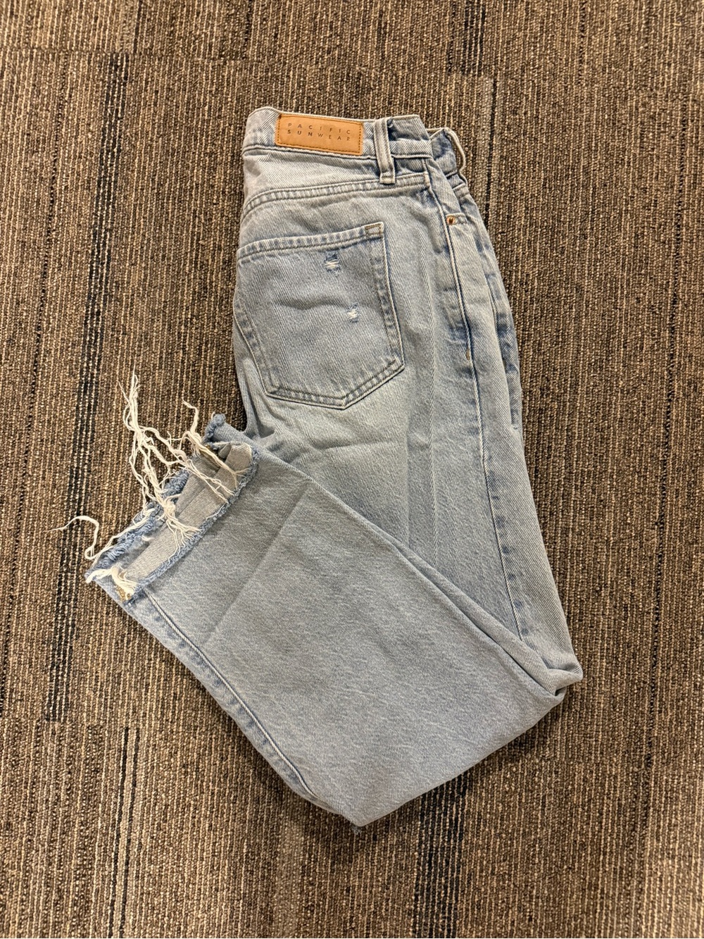 PacSun Light Blue Straight-Leg Distressed Jeans